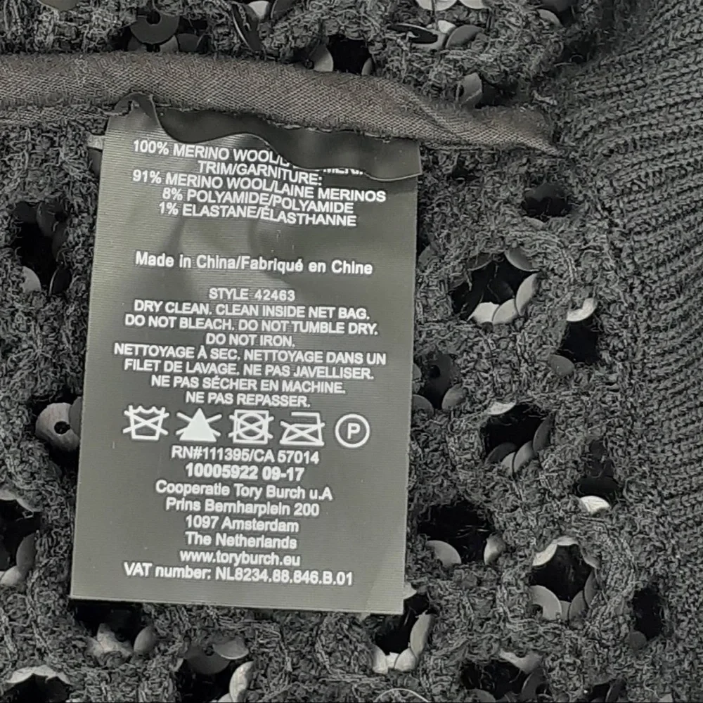 Tory Burch Lansing Open Knit Merino Sweater